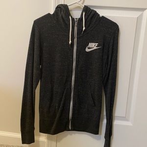 Nike zip hoodie and cropped sweatpants set
